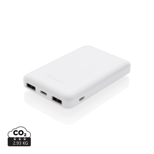 Powerbank de poche 5000mAh avec chargeur 5W Couleur:Blanc