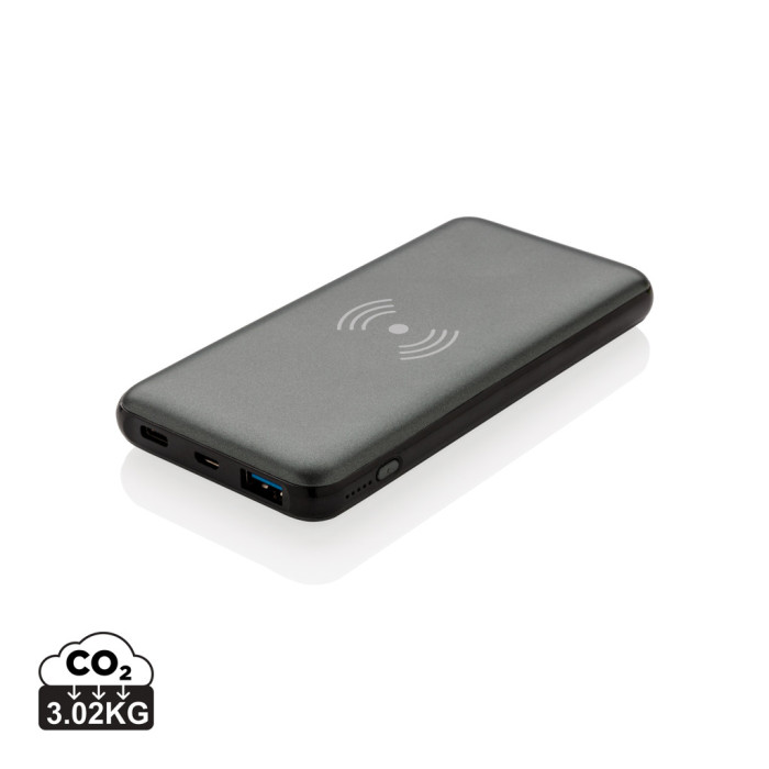 Batterie 10.000 mAh avec Power Delivery et induction 10W Couleur:Gris