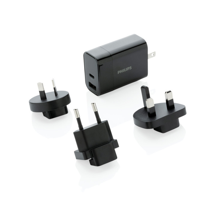 Chargeur USB de Voyage Philips, USB 30W Ultra Rapide Couleur:Noir