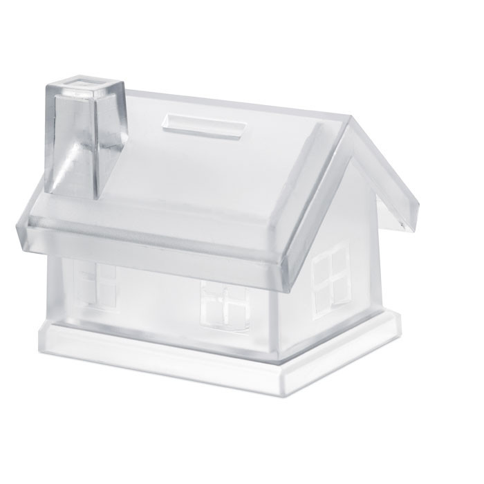 Tirelire maison plastique       Couleur:Transparent