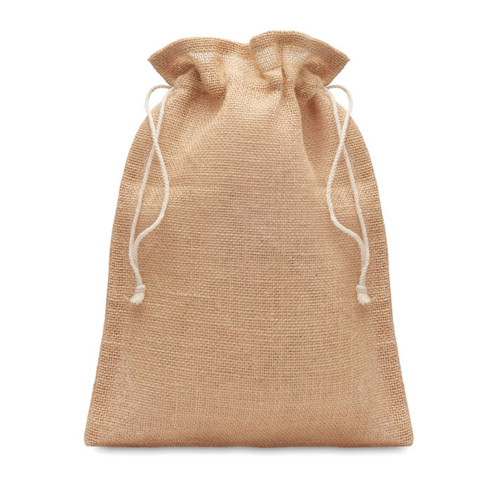 Sac cadeau moyen en jute        Couleur:Beige