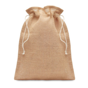 Petit sac cadeau en jute        Couleur:Beige