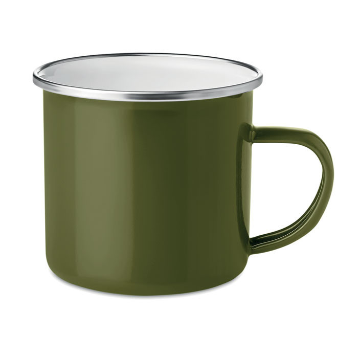 Tasse en métal émaillé          Couleur:Vert