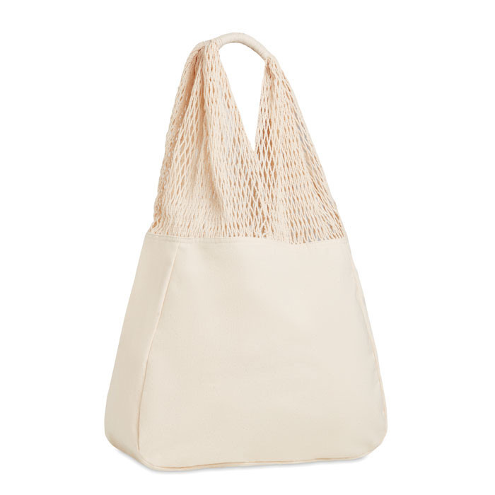 Sac de plage coton / filet      Couleur:Beige