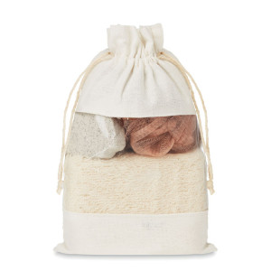 Set de bain pochette coton      Couleur:Beige