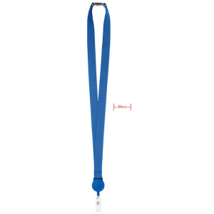 Lanyard avec badge extensible   Couleur:Bleu Royal