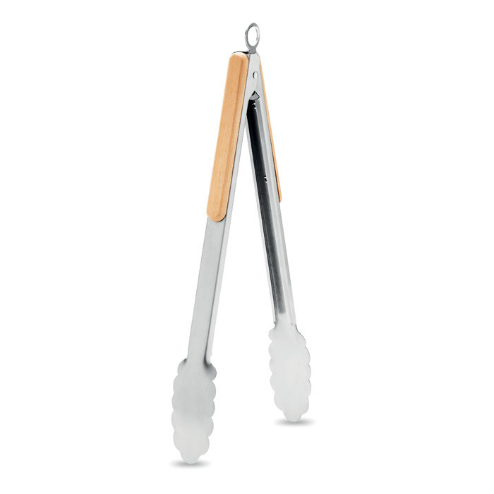 Stainless Steel Tongs           Couleur:Bois