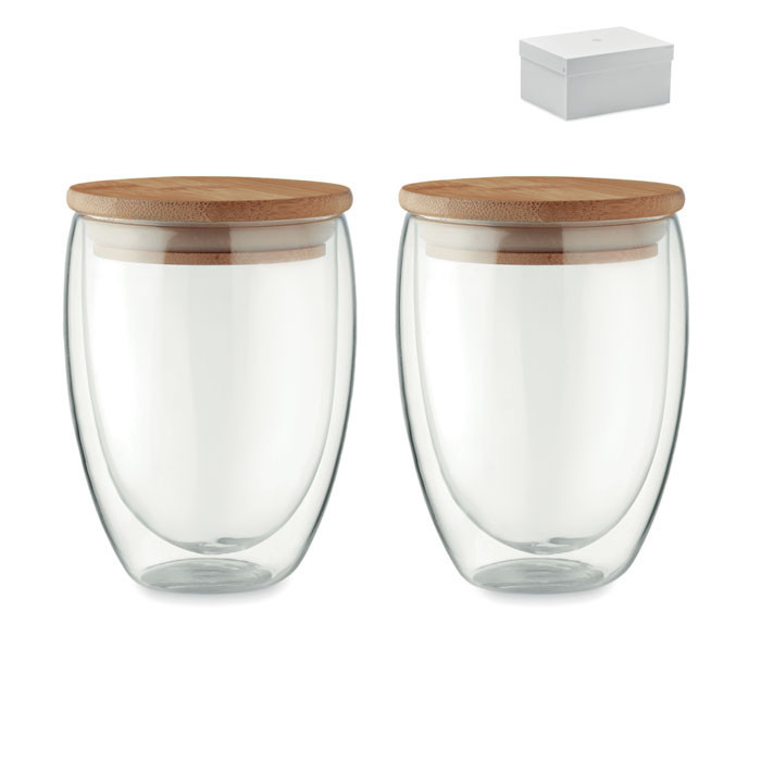 Set of 2 glasses 350 ml in box  Couleur:Transparent