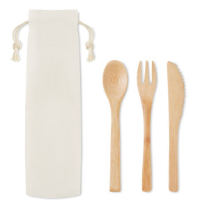 Set de couverts en bambou       Couleur:Beige