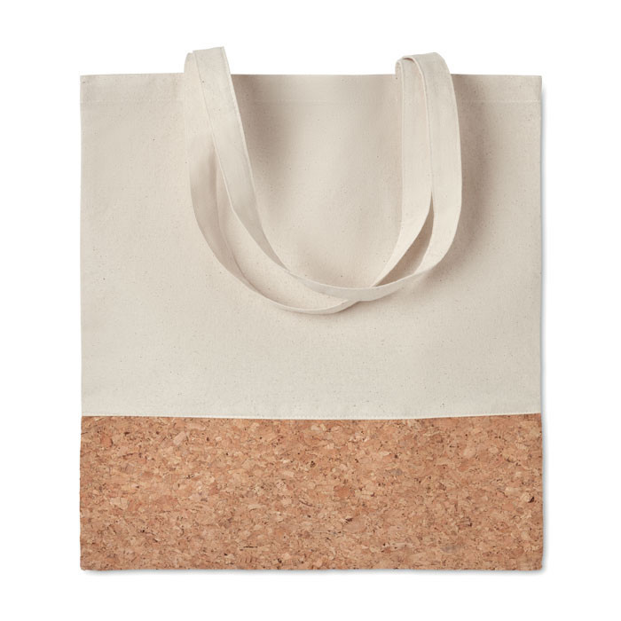 Sac à provisions avec liège.    Couleur:Beige