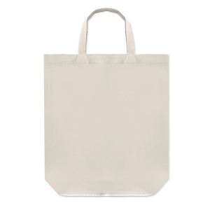 Sac shopping pliable en coton   Couleur:Blanc