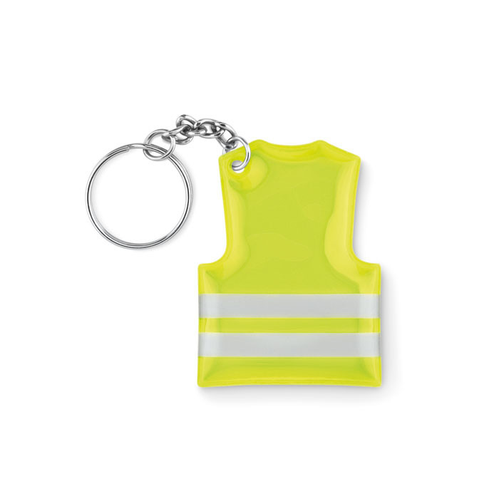 Porte-clés gilet de  sécurité   Couleur:Jaune fluo