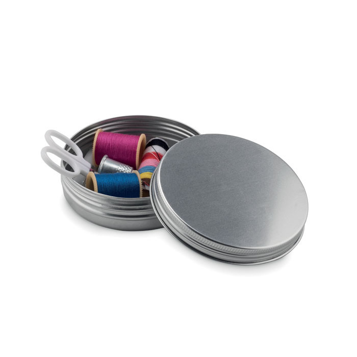 Set de couture boîte ronde      Couleur:Argent