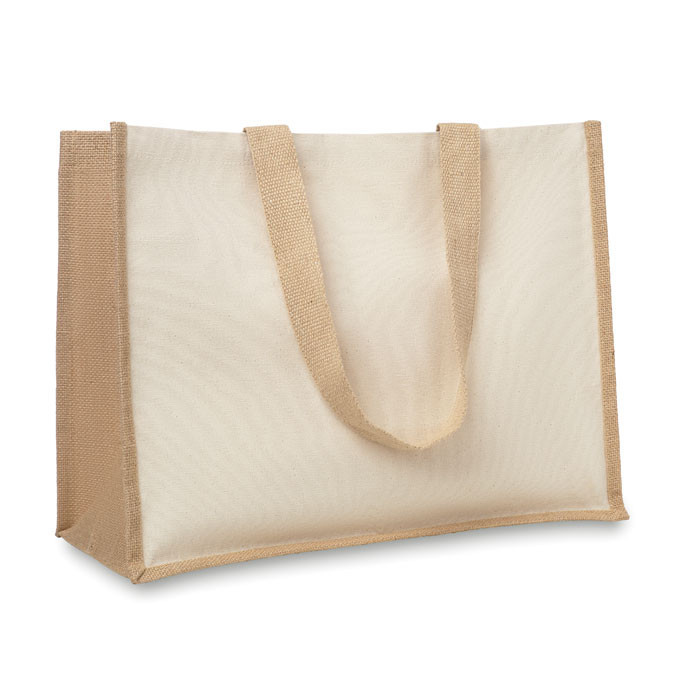 Sac de courses en toile de jute Couleur:Beige