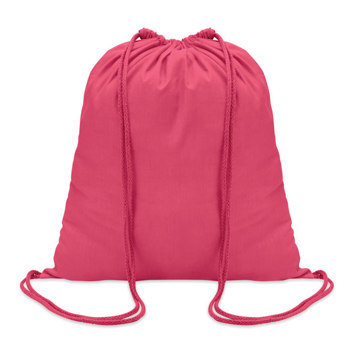 Sac à cordon en coton           Couleur:Fuchsia