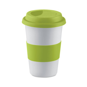 Mug céramique avec silicone     Couleur:Vert citron