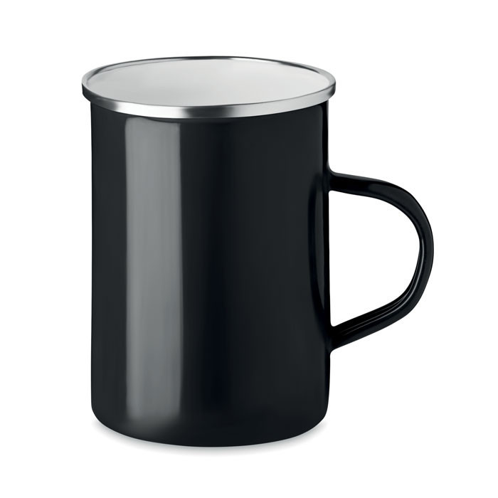 Metal mug with enamel layer     Couleur:Noir