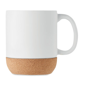 Matt ceramic cork mug 300 ml    Couleur:Blanc