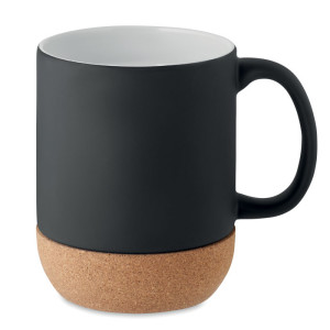 Matt ceramic cork mug 300 ml    Couleur:Noir