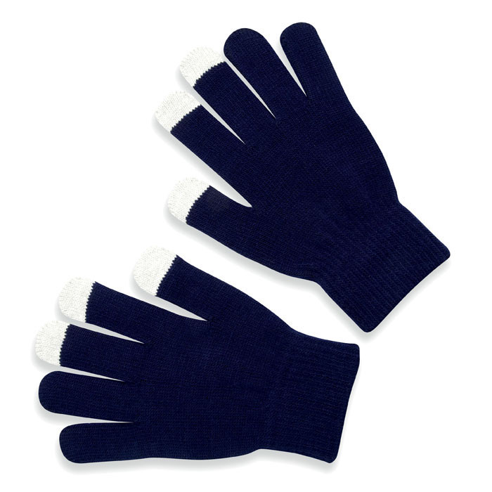 Gants tactiles pour smartphone  Couleur:Bleu