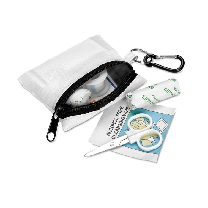 Trousse de secours mousqueton   Couleur:Blanc