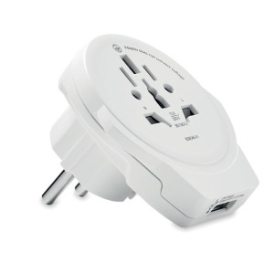 Skross World to Europe USB      Couleur:Blanc