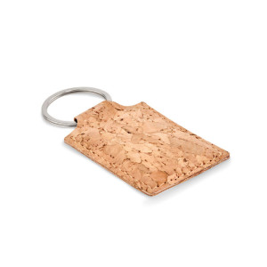 Rectangular cork key ring       Couleur:Beige