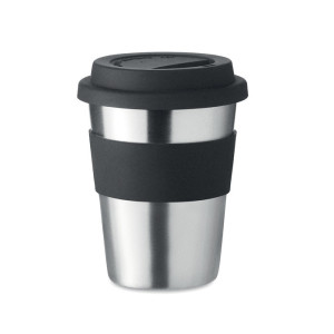 Gobelet en acier inox. 350ml    Couleur:Noir