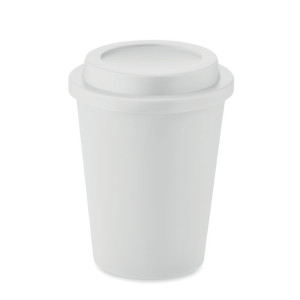 Gobelet double paroi PP 300 ml  Couleur:Blanc