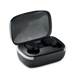 TWS earbuds with charging case  Couleur:Noir