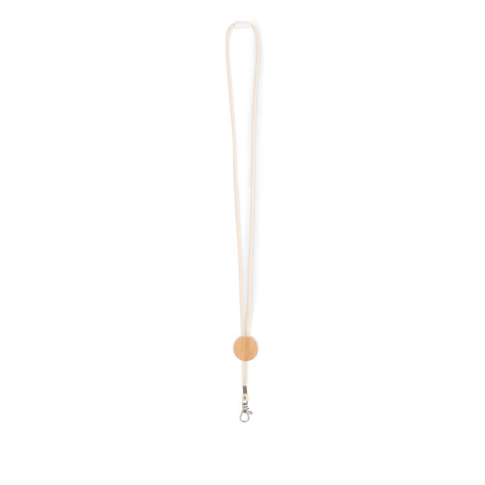 Cotton Lanyard with metal hook  Couleur:Beige