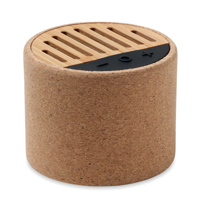 Round cork wireless speaker     Couleur:Beige