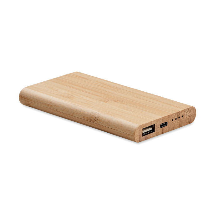 4000 mAh Bamboo power bank      Couleur:Bois