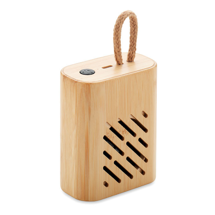 3W Bamboo wireless speaker      Couleur:Bois