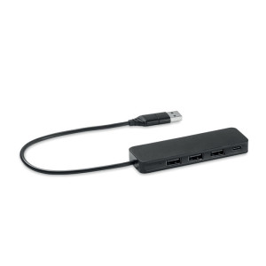 USB-C 4 port USB hub            Couleur:Noir