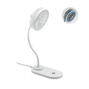 Desktop charger fan with light  Couleur:Blanc