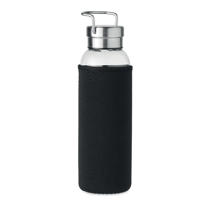 Glass bottle in pouch 500 ml    Couleur:Noir