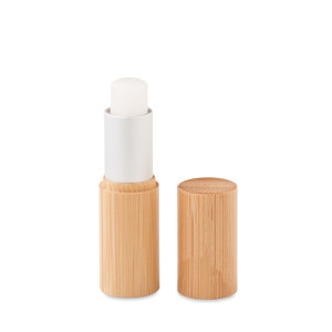 Lip balm in bamboo tube box     Couleur:Bois