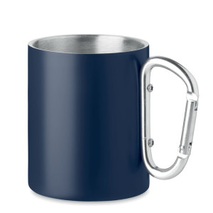 Double wall metal mug 300 ml    Couleur:Bleu foncé