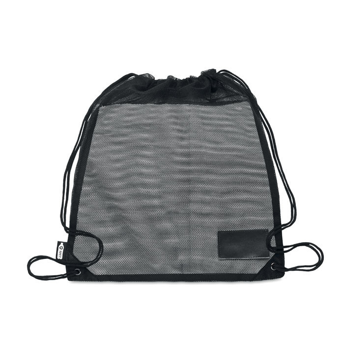 RPET mesh drawstring bag        Couleur:Noir