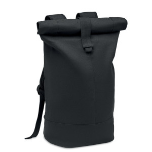 Rolltop washed canvas backpack  Couleur:Noir