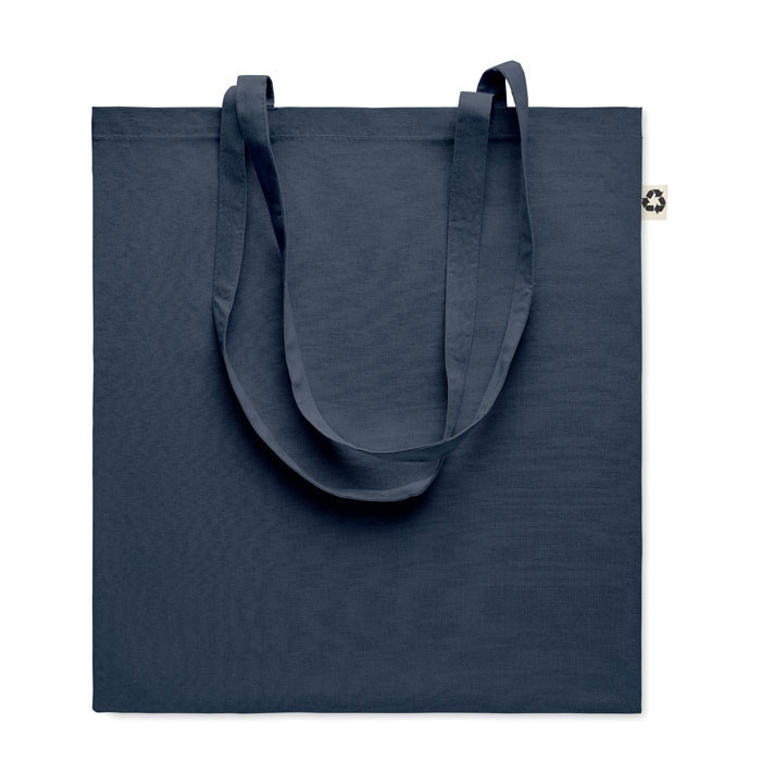 Sac  shopping  en coton recyclé Couleur:Bleu foncé