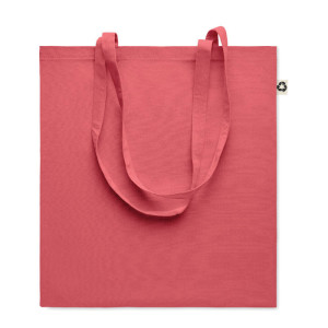 Sac  shopping  en coton recyclé Couleur:Rouge