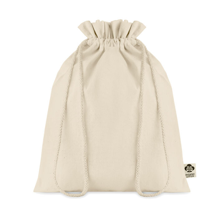 Sac cadeau coton biologique M   Couleur:Beige