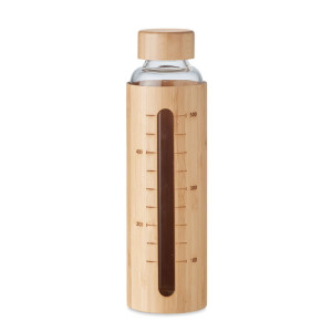 Bouteille verre et bambou 600ml Couleur:Bois