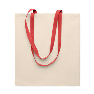 Sac shopping en coton 140 gr/m² Couleur:Rouge