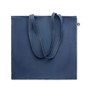 Sac shopping en denim recyclé   Couleur:Bleu