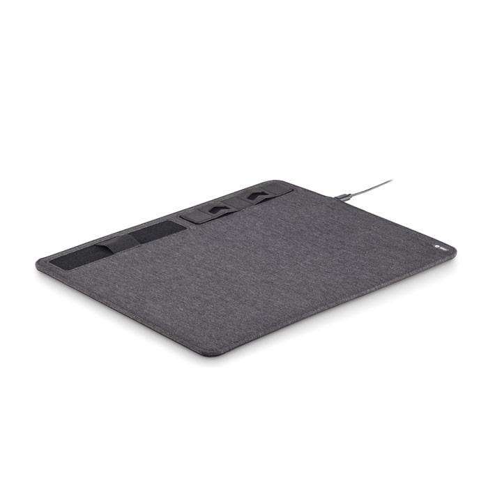 Tapis de souris RPET chargeur   Couleur:Gris foncé