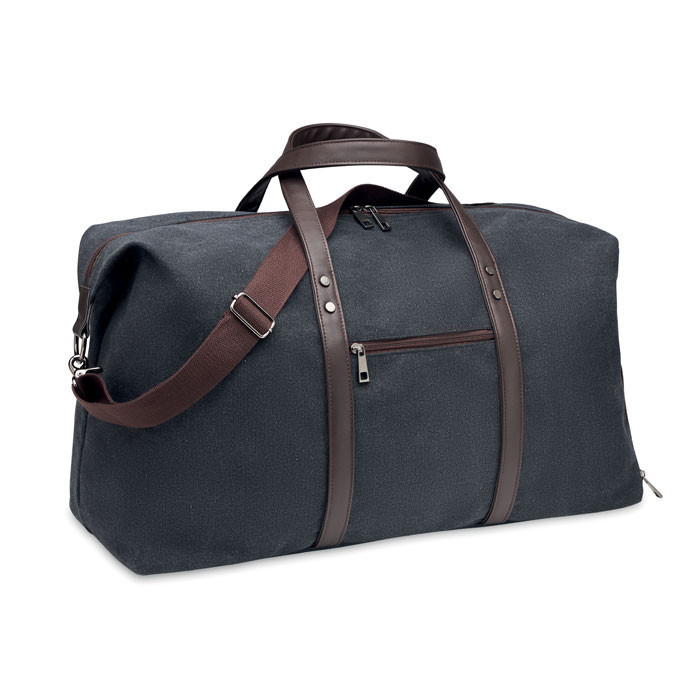 Sac week-end en toile 450gr/m²  Couleur:Noir