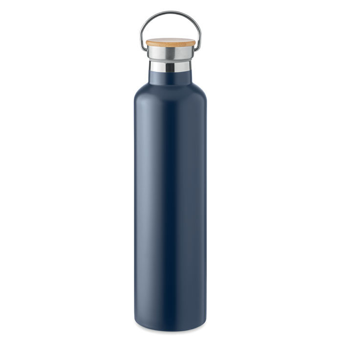 Bouteille double paroi 1L       Couleur:Bleu foncé